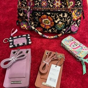 Two Madden Girl Side purses and Several Vera Bradley accessories..